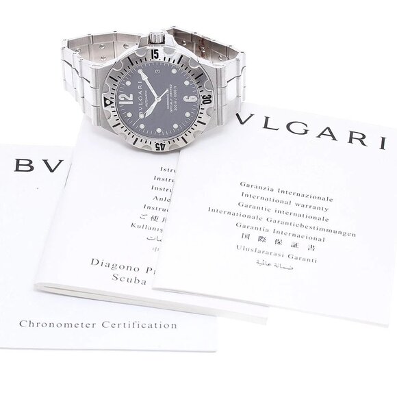 BVLGARI Diagono Scuba SD40S Date black Dial Automatic Men's Watch_894042 - Picture 6 of 8